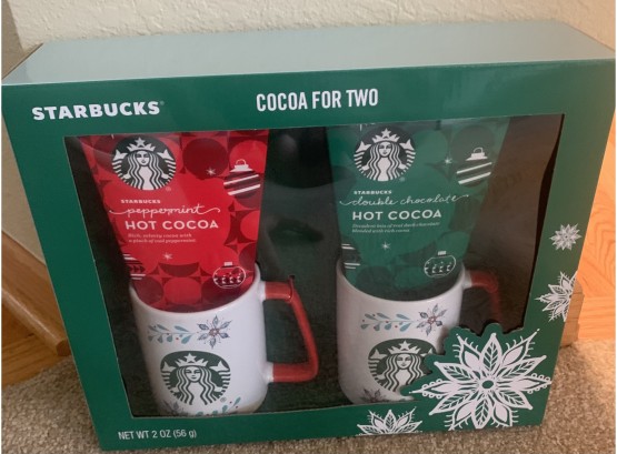 Starbucks Cocoa For Two, Including Two Cute Mugs.
