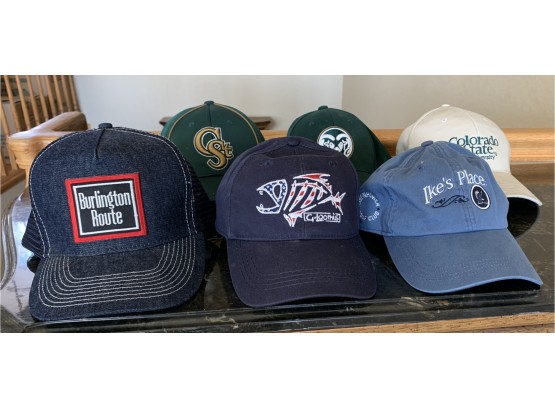 Collection Of 6 Mens Hats Inc. Burlington Route, G. Loomis And More!