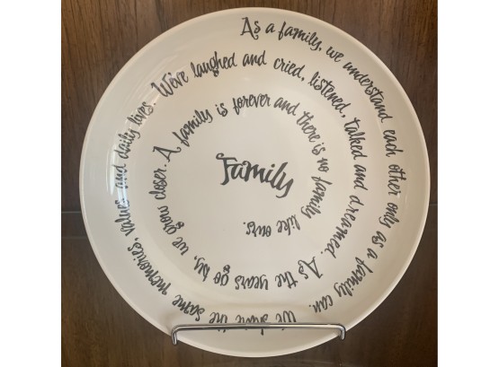 Family Decorative Plate, Includes Plate Holder