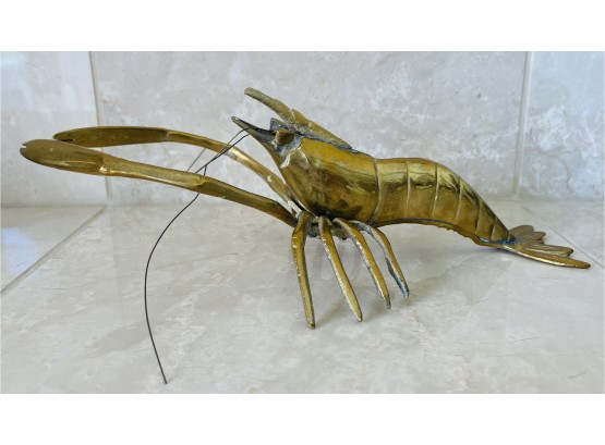 Brass Lobster Figurine