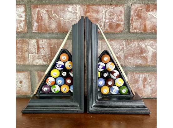 2 Pool-themed Bookends