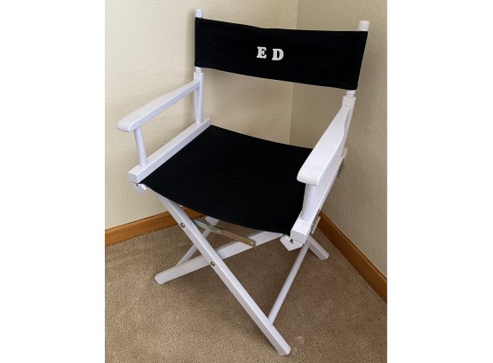 Movie Set Style Directors Chair With Initials 'Ed'