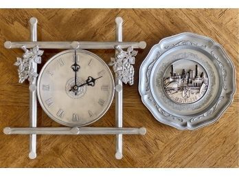 9 Inch Beran Plate, Kozioj Junghams Quartz, And Nice Quality Clock