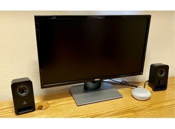 Dell Monitor With Logitech Computer Speakers