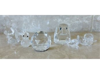 Crystal Miniatures  Figurines Including 2 Goebel