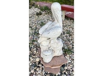 Outdoor Vintage Pelican Yard Figure, 28 Inches Tall