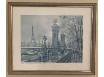 Paris Alexandre  Three Bridge Print