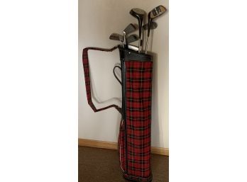 Pat Dirkson Ladies Golf Clubs W Plaid Carry Bag