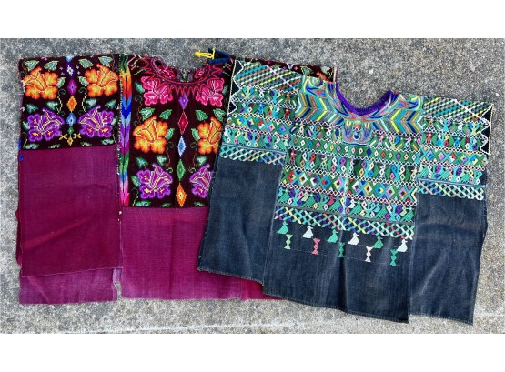 Pair Of Two Beautiful Embroidered Hand Loomed Tops