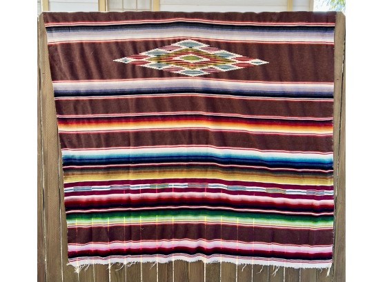 Colorful Woven Serape Saltillo Blanket