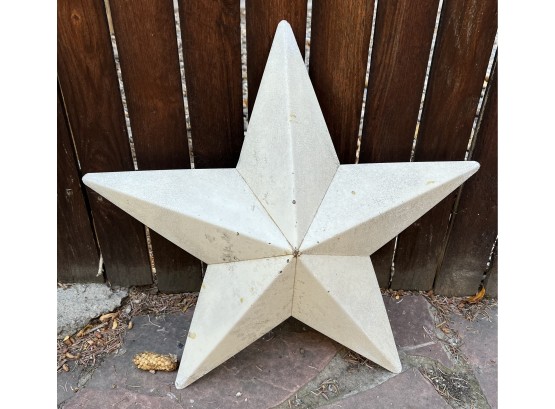Small White Western Start Wall Decor (Has Been Outside, As Is)