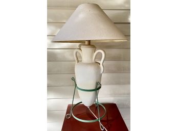 Beautiful White Ceramic Lamp With Stand