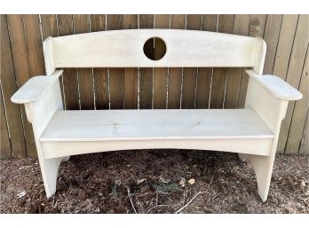 White Wooden Bench