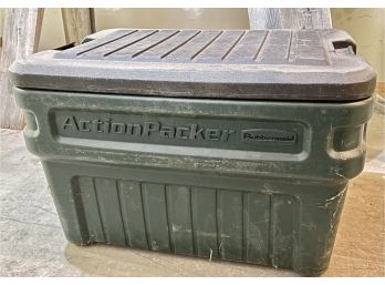 Action Packer Rubermaid Plastic Chest,  Needs Cleaning