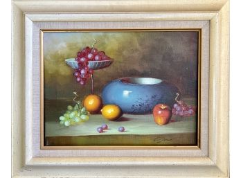 Simon Fruit Painting  On Canvas Framed