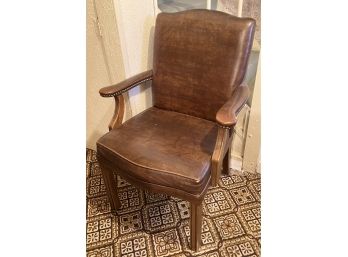 Faux Leather Wooden Chair