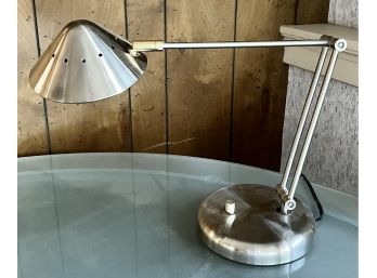 Silver Toned Desk Lamp