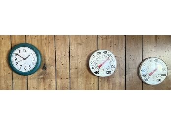 Wall Temperature Gauges And Wall Clock