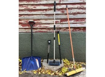 Lot Of Brooms And Shovels