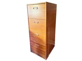 Wooden Mid Century Filing Cabinet