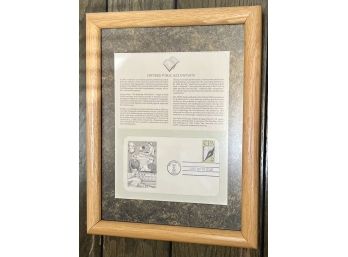 Certified PublicCertified Public Accountant First Day Issue Stamp Framed