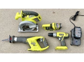 Lot Of 18v Ryobi Tools With Battery And Charger