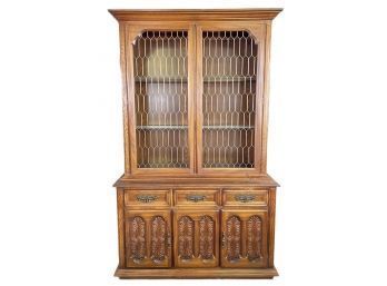 Large Vintage Armoire With Removable Hutch  And Dovetail Drawers