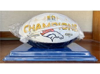 Broncos Championship Super Bowl Commemorative Football In Case