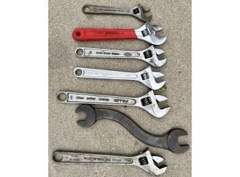 Lot Of Cresent Wrenches And S Curve Drop Forge Wrench