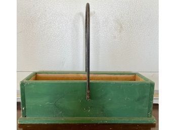 Wood Box With Metal Handle