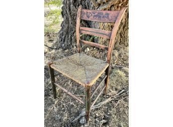 Vintage Chair With Rush Seat
