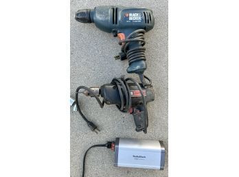 Two Electric Drills And A Radioshack 350W Inverter
