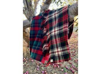 Two Wool Throw Blankets, By Amana And Woolmount
