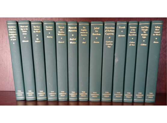 The Lakeside Press Book Collection (green) 13 Books Total