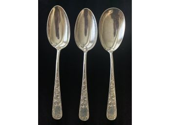 Lot Of 3 Kirk & Son Serving Spoons 7.8 Oz