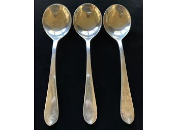 Lot Of 3 Sterling Silver Serving Spoons 4.93oz