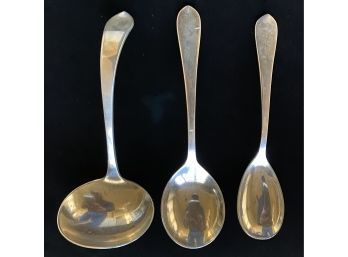 Lot Of 3 Sterling Silver Soup Spoons By Stieff 4.58oz