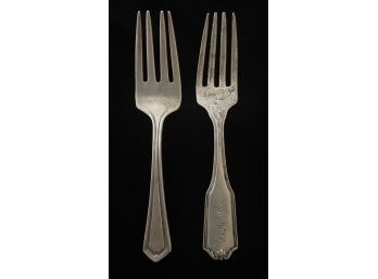 Lot Of 2 Small Sterling Silver Forks 35.6 Grams