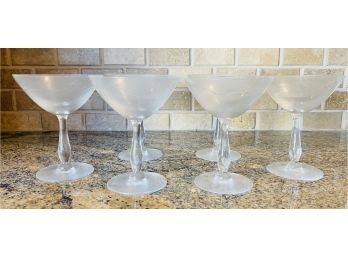 6 Vintage Coupe Champagne Glasses