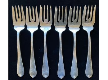 Lot Of 6 Sterling Silver Salad Forks By Stieff 7.42oz