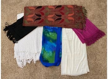 Collection Of 6 Ladies Scarves.