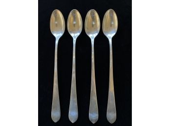 Lot Of 4 Sterling Silver Iced Tea Spoons 5.63oz