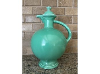 Vintage Fiesta Ware Green Carafe With Top