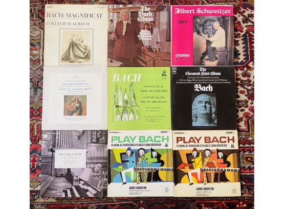 8 Pc. Lot Of Vintage Bach LP's