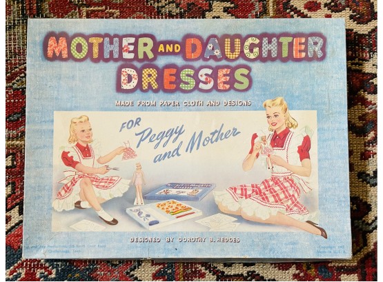 Vintage 1943 Mother & Daughter Dresses Game In Original Box.