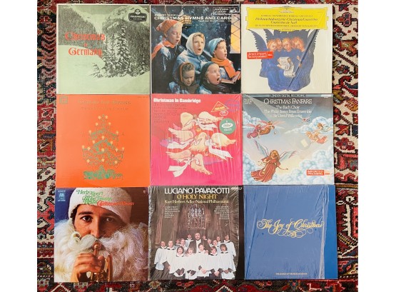 9 Pc. Lot Of Mostly Classical Christmas Music LP's