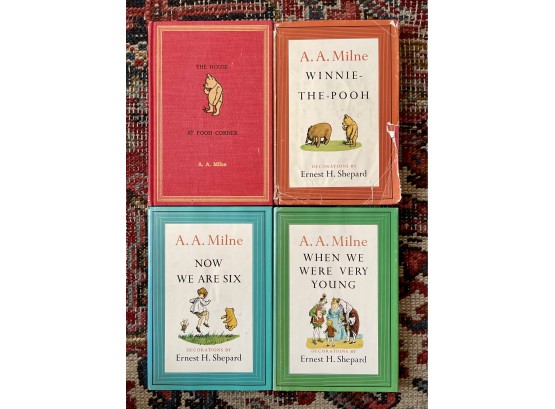 1961 Version Pooh's Library With 4 Titles By A.A. Milne