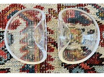 2 Vintage Meteor Cruises Crystal Ashtrays