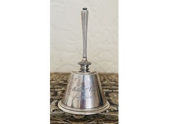 Unmarked Antique 1891 Silver Tone Bell- 4.7 Grams
