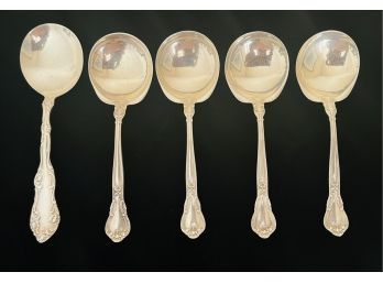 5 Antique Sterling Spoons(4 Match)- 3.8 Ounces
